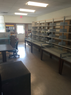 View of alcove leading to UCR campus exit (currently a fire door)